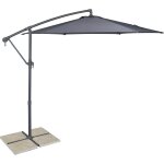Parasol dport a manivelle d3m gris ronda hyba