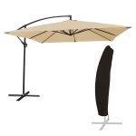 Parasol d�port� molokai carr� 2, 7x2, 7m beige + housse