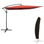 Parasol d�port� molokai carr� 2, 7x2, 7m terracotta + housse