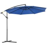 Parasol d�port� octogonal inclinable rabattable Ø 2, 97 m bleu