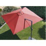 Parasol dport orientable nh - toile carr 300 x 300 cm - toile rouge