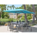 Parasol d�port� rectangulaire melhia bleu canard - 4 x 3 m - hesp�ride