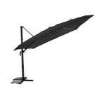 Parasol dporte 3 x 3 m inclinable 5 positions anthracite - jardideco