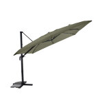 Parasol d�port�e carr� inclinable 5 positions vert chin� - 3 x 3 m - jardideco