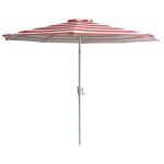 Parasol droit bandol rond 2, 70m de diamtre a rayures orange
