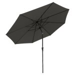 Parasol droit hapuna rond 3, 30m de diam�tre gris