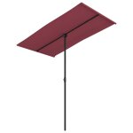 Parasol d'ext�rieur avec m�t en aluminium 180 x 130 cm bordeaux helloshop26 02 0008213