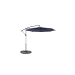 Parasol extérieur rectangulaire double face de 4, 5 m avec manivelle (bleu marine) (sans pied). Parasol extérieur rectangulaire double face de 4, 5 m avec manivelle (bleu marine) (sans pied).