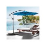 Parasol extérieur rectangulaire double face de 4, 5 m avec manivelle (bleu) (sans pied). Parasol extérieur rectangulaire double face de 4, 5 m avec manivelle (bleu) (sans pied).