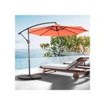 Parasol extrieur rectangulaire double face de 4, 5 m avec manivelle (orange). (sans pied)
