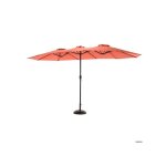 Parasol extrieur rectangulaire double face de 4, 5 m avec manivelle (orange) ¿(sans pied)