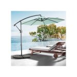 Parasol extrieur rectangulaire double face de 4, 5 m avec manivelle (vert clair) (sans pied)