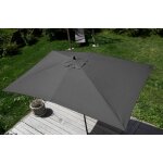 Parasol florida, parasol de jardin, parasol de march, 2x3m polyester / bois 6kg anthracite