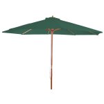 Parasol florida, parasol de march�, Ø 3, 5m polyester / bois 7kg vert