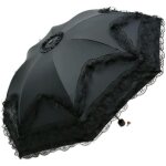 Parasol gothique pliable avec protection solaire gothique et dtails en dentelle