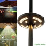 Parasol haut de gamme a piles avec 24 led, 3 modes, installation facile pour l'extérieur Parasol haut de gamme a piles avec 24 led, 3 modes, installation facile pour l'extérieur