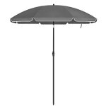 Parasol de jardin Ø 1 6 m ombrelle protection upf 50 + inclinable portable r�sistant au vent baleines ...