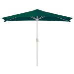Parasol de jardin 2x3m rectangulaire inclinable polyester / aluminium protection uv 50 + vert 04 0008027 ... Parasol de jardin 2x3m rectangulaire inclinable polyester / aluminium protection uv 50 + vert 04 0008027 ...
