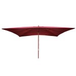 Parasol de jardin 3x4m rectangulaire polyester / bois 6kg bordeaux 04 0003825 Parasol de jardin 3x4m rectangulaire polyester / bois 6kg bordeaux 04 0003825