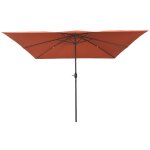 Parasol de jardin carr vidaxl 295x245 cm terracotta