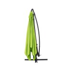 Parasol jardin d�port� alu ilios 3 - carr� - 3 x 3 m - vert - dalles incluses
