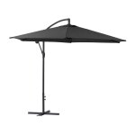 Parasol jardin d�port� alu  ilios  - rond - Ø 3 m - noir