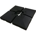 Parasol jardin d�port� alu sun 4 - rectangle - 3 x 4 m - noir - dalles a lester incluses