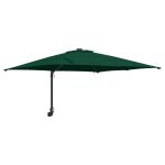 Parasol de jardin d�port� inclinable moderne ext�rieur 248, 5 x 247, 5 x 160 cm en polyester vert helloshop26 ...