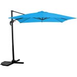 Parasol jardin d�port� soleil - 2. 5 x 2. 5 m - bleu
