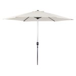 Parasol jardin droit alu sol - rond - � 3m - ecru