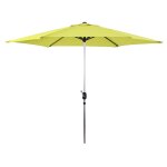 Parasol jardin droit alu sol - rond - � 3m - vert