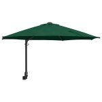Parasol de jardin inclinable durable 248 x 248 x 148 cm design moderne ext�rieur en polyester vert helloshop26 ...