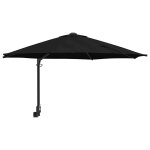 Parasol de jardin moderne inclinable design simple terrasse 248 x 248 x 148 cm en polyester noir helloshop26 ...