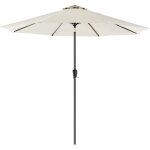 Parasol de jardin ombrelle protection toile polyester octogonale inclinable manivelle balcon terrasse ...