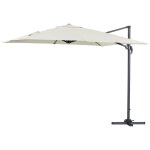 Parasol jardin d?port? alu 'sun 3' - carr? - 3 x 3 m - ecru