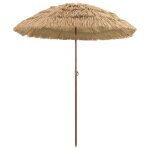 Parasol de jardin rond inclinable l�ger 160 x 160 x 196 cm en polypropyl�ne naturel helloshop26 02 0058864 ...