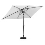 Parasol jardin sol 2 - rectangle - 2 x 3 m - gris + dalles a lester incluses