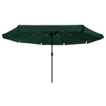 Parasol de jardin vidaxl avec leds �395x245 cm vert