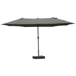 Parasol de jardin xxl dim. 4, 6l x 2, 7l x 2, 4h m ouverture fermeture manivelle pied & contrepoids inclus ... Parasol de jardin xxl dim. 4, 6l x 2, 7l x 2, 4h m ouverture fermeture manivelle pied & contrepoids inclus ...