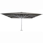 Parasol de luxe xxl 5x5m (�7, 2m) fixation aux fondations en b�ton polyester / aluminium 75kg anthracite ...