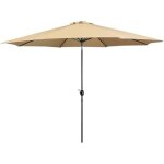 Parasol - marbueno - 10482 - acier - 270 cm - marron - pliable