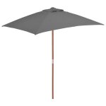 Parasol avec m�t en bois 150 x 200 cm anthracite helloshop26 02 0008109