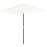 Parasol avec m�t en bois 150 x 200 cm sable helloshop26 02 0008111