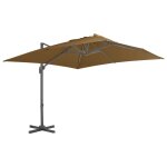 Parasol meuble de jardin en porte - a - fau x avec mât en aluminium 300 x 300 cm taupe helloshop26 02 ... Parasol meuble de jardin en porte - a - fau x avec mât en aluminium 300 x 300 cm taupe helloshop26 02 ...