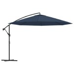 Parasol meuble de jardin en porte - a - faux 3, 5 m bleu helloshop26 02 0008603