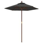 Parasol mobilier de jardin avec mt en bois 196 x 231 cm anthracite helloshop26 02 0008332