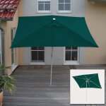 Parasol n23, parasol de jardin, 2x3m rectangulaire inclinable, polyester / alu 4, 5kg protection uv 50 ...
