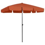 Parasol de plage 200 x 125 cm orange helloshop26 02 0008408