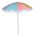 Parasol de plage arti casa Ø160 cm � m�t r�glable 115�190 cm � parasol l�ger avec toile color�e � pour ...