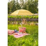 Parasol de plage avec des coeurs en polyester jaune d160
